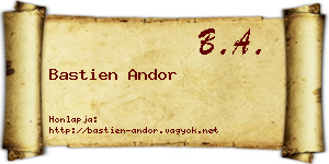 Bastien Andor névjegykártya